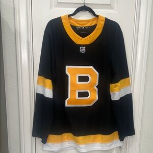 NEW Adidas NHL BBR  Boston Bruins Authentic Jersey 3 Hockey Adam Sandler XXL XL
